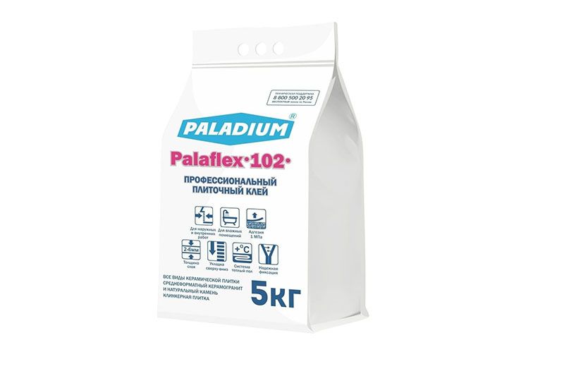 PALADIUM PalafleX-102 Палафлекс-102 ПЛИТОЧНЫЙ КЛЕЙ ПРОФЕССИОНАЛЬНЫЙ 5кг