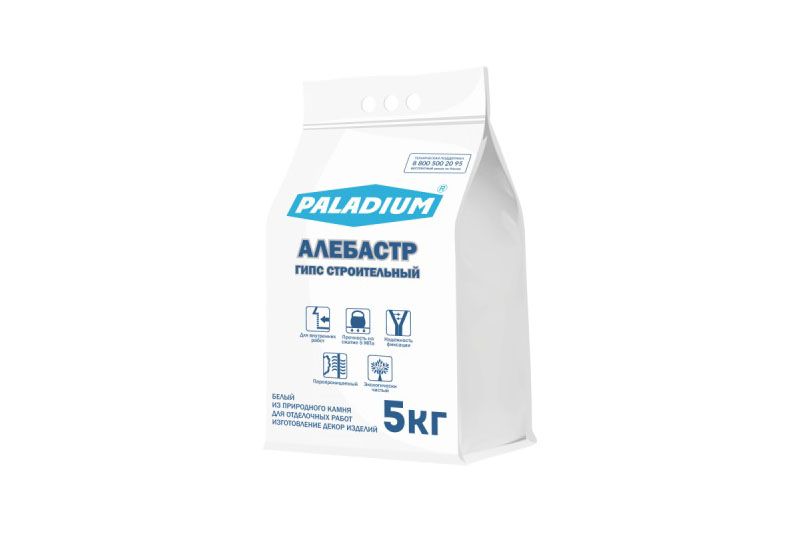 PALADIUM Алебастр белый/Гипс строительный 5кг