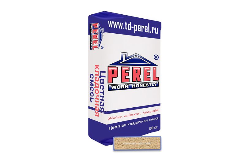 «Perel SL», применяются для кладки кирпича с водопоглощением от 5 до 12 %. 0030 кремово-желтая