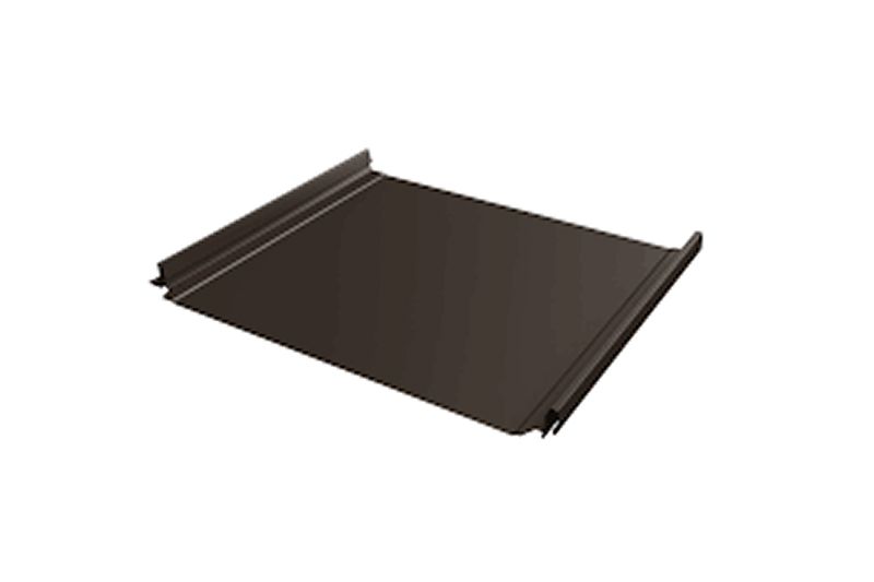 Кликфальц Line Grand Line 0,5 GreenCoat Pural BT с пленкой на замках RR 887 шоколадно-коричневый (RAL 8017 шоколад)