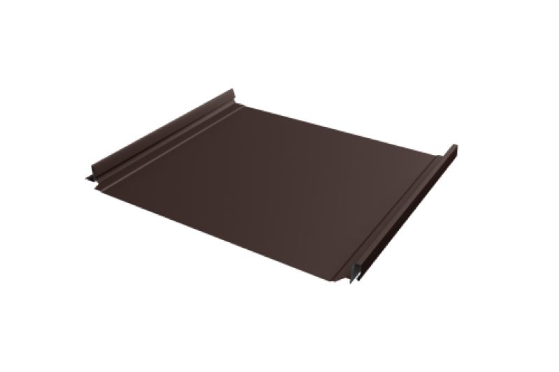 Кликфальц Pro Grand Line 0,5 Satin Matt TX с пленкой на замках RAL 8017 шоколад