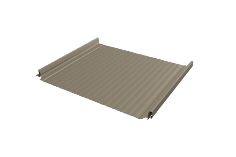 Кликфальц Pro Gofr Grand Line 0,45 Drap TX с пленкой на замках RAL 1015 светлая слоновая кость