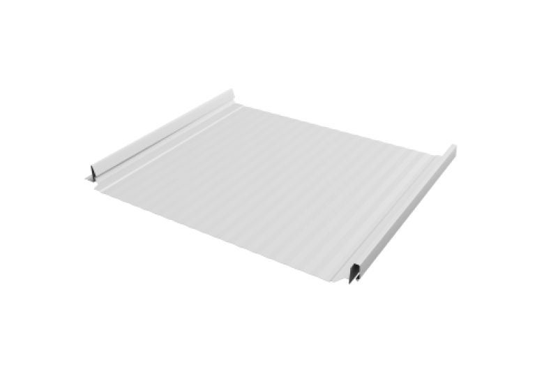 Кликфальц Pro Gofr Grand Line 0,45 Drap TX с пленкой на замках RAL 9003 сигнальный белый