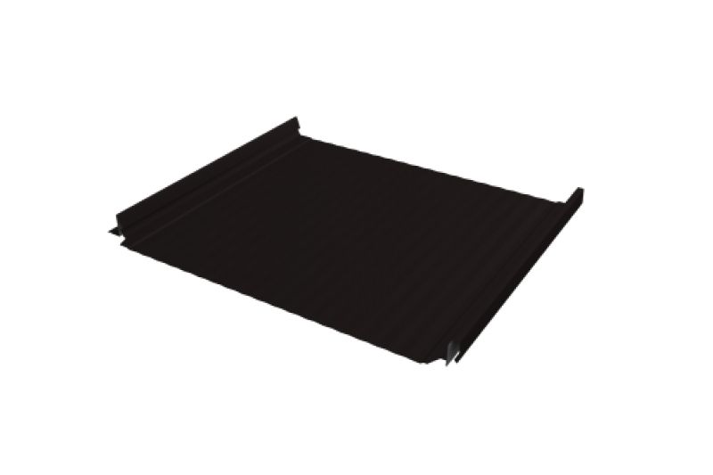 Кликфальц Pro Gofr Grand Line 0,45 Drap TX с пленкой на замках RAL 9005 черный