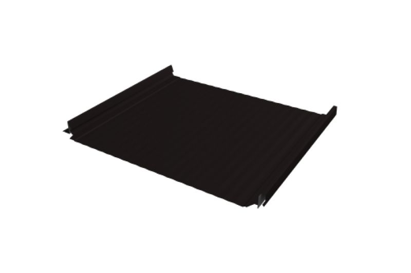 Кликфальц Pro Gofr Grand Line 0,5 Satin Matt с пленкой на замках RAL 9005 черный