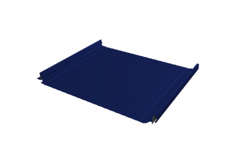 Кликфальц Pro Gofr Grand Line 0,45 PE с пленкой на замках RAL 5002 ультрамариново-синий