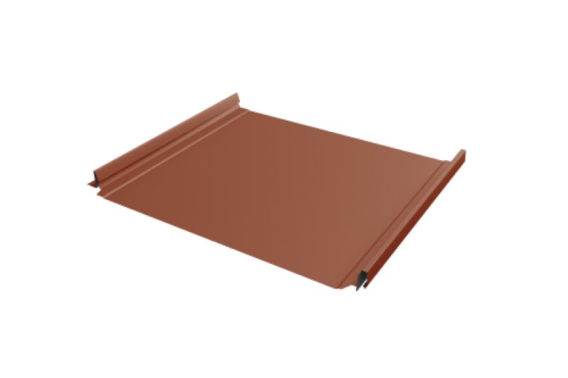 Кликфальц Pro Line Grand Line 0,5 Satin с пленкой на замках RAL 8004 терракота