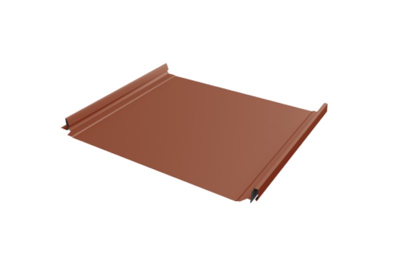 Кликфальц Pro Line Grand Line 0,5 Satin Matt с пленкой на замках RAL 8004 терракота