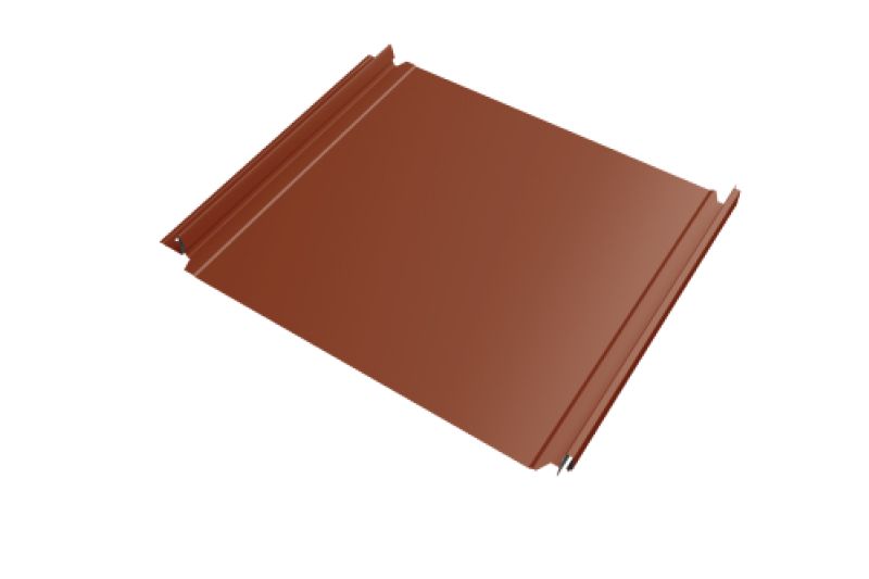 Кликфальц Double Pro Grand Line 0,45 PE с пленкой на замках RAL 8004 терракота