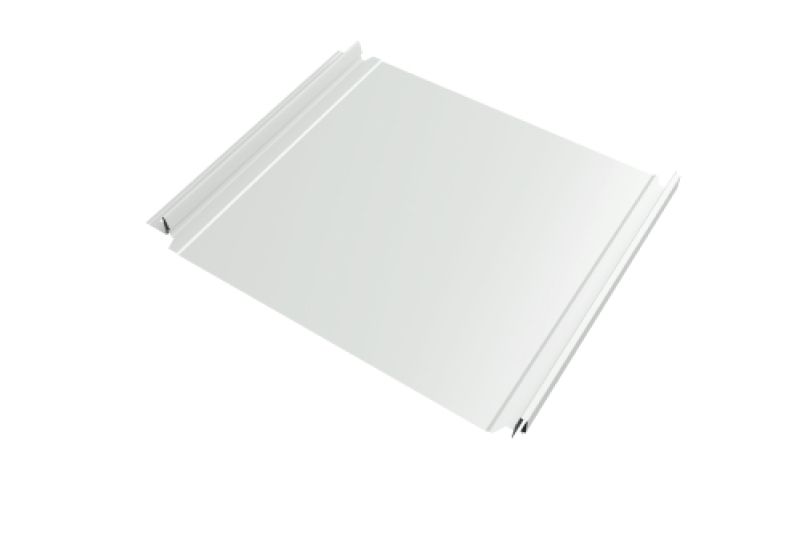 Кликфальц Double Pro Grand Line 0,45 PE с пленкой на замках RAL 9003 сигнальный белый