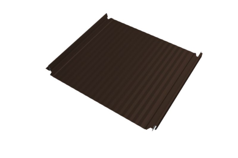 Кликфальц Double Pro Gofr Grand Line 0,45 Drap с пленкой на замках RAL 8017 шоколад