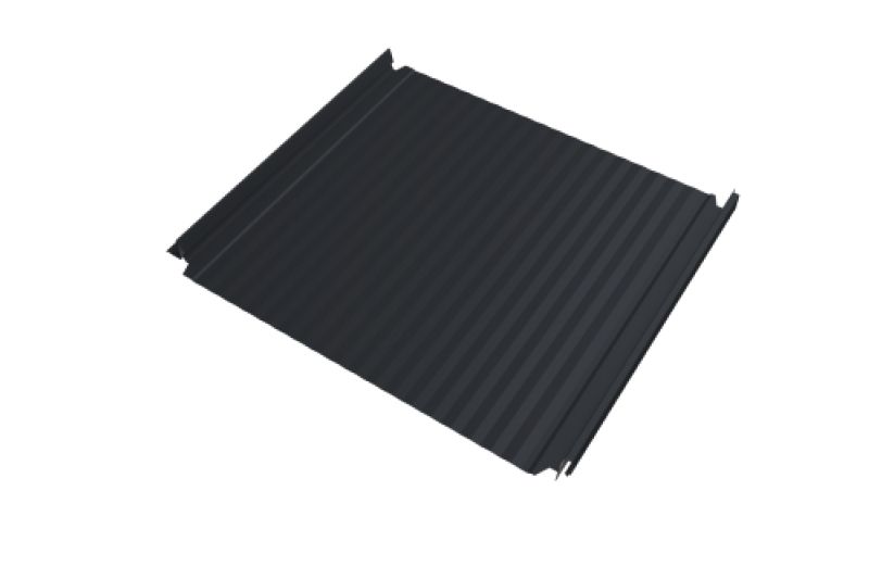 Кликфальц Double Pro Gofr  Grand Line 0,5 Drap с пленкой на замках RAL 7024 мокрый асфальт