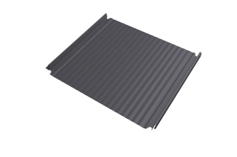 Кликфальц Double Pro Gofr Grand Line 0,5 Satin с пленкой на замках RAL 7004 сигнальный серый