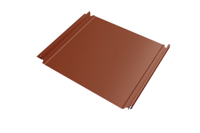 Кликфальц Double Pro  Line Grand Line 0,45 PE с пленкой на замках RAL 8004 терракота