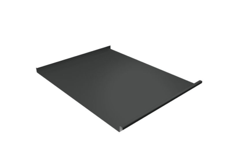 Фальц двойной стоячий Grand Line 0,5 Satin Matt TX с пленкой на замках RAL 7016 антрацитово-серый