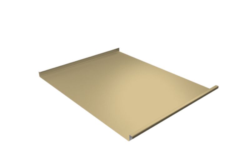 Фальц двойной стоячий Grand Line 0,45 PE с пленкой на замках RAL 1014 слоновая кость