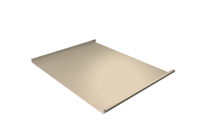 Фальц двойной стоячий Grand Line 0,45 PE с пленкой на замках RAL 1015 светлая слоновая кость