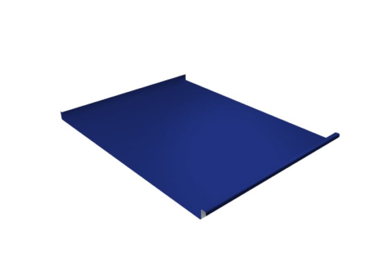 Фальц двойной стоячий Grand Line 0,45 PE с пленкой на замках RAL 5002 ультрамариново-синий