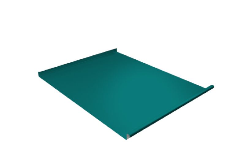 Фальц двойной стоячий Grand Line 0,45 PE с пленкой на замках RAL 5021 водная синь