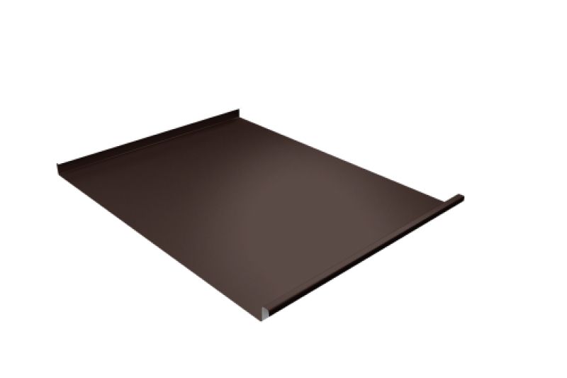 Фальц двойной стоячий  Line Grand Line 0,5 Drap TX с пленкой на замках RAL 9005 черный