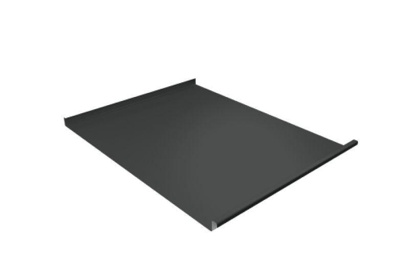 Фальц двойной стоячий  Line Grand Line 0,5 GreenCoat Pural BT, matt с пленкой на замках RR2H3 (RAL 7016 антрацитово-серый)