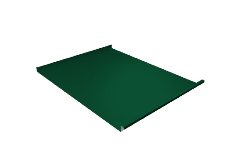 Фальц двойной стоячий  Line Grand Line 0,45 PE с пленкой на замках RAL 6005 зеленый мох