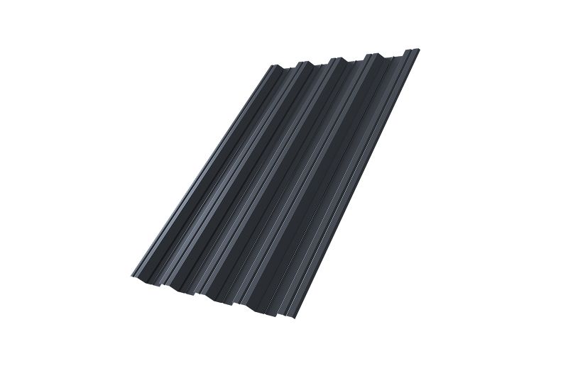 Профнастил НС44R Grand Line 0,5 Drap TX RAL 7024 мокрый асфальт