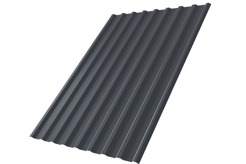 Профнастил С20R Grand Line 0,5 PurLite Matt RAL 7024 мокрый асфальт