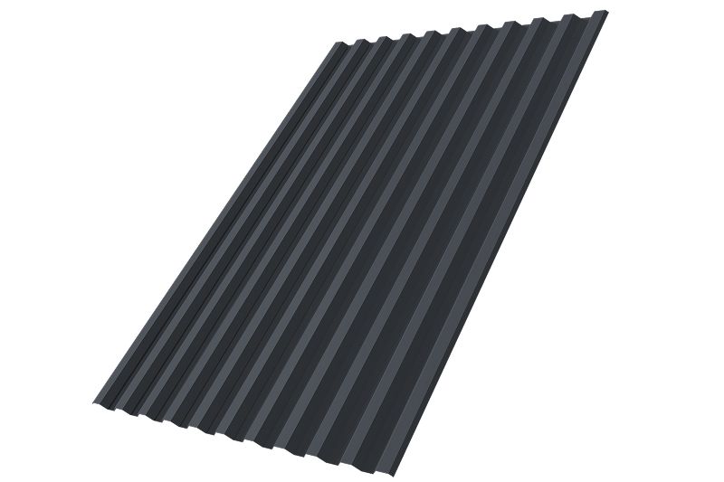 Профнастил С21R Grand Line 0,5 PurPro RAL 7024 мокрый асфальт