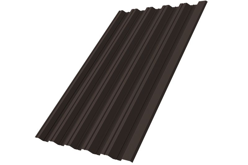 Профнастил НС35R Grand Line 0,5 Rooftop Бархат RR 32 темно-коричневый