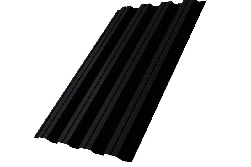 Профнастил НС44R Grand Line 0,5 Rooftop Бархат RAL 9005 черный