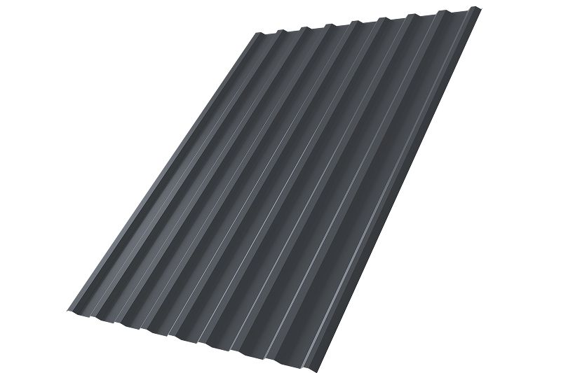 Профнастил С20R 0,5 Satin RAL 7024 мокрый асфальт