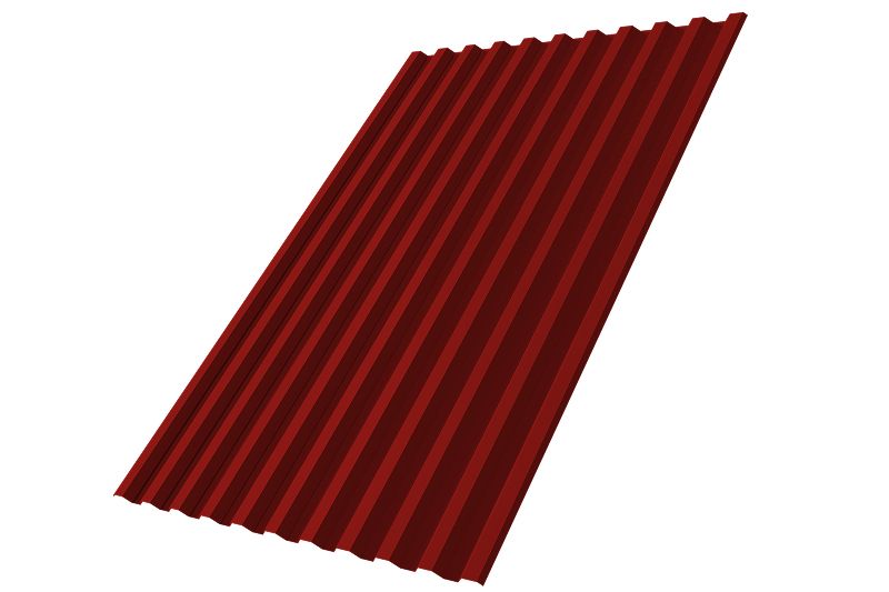 Профнастил С21R 0,5 Satin RAL 3011 коричнево-красный