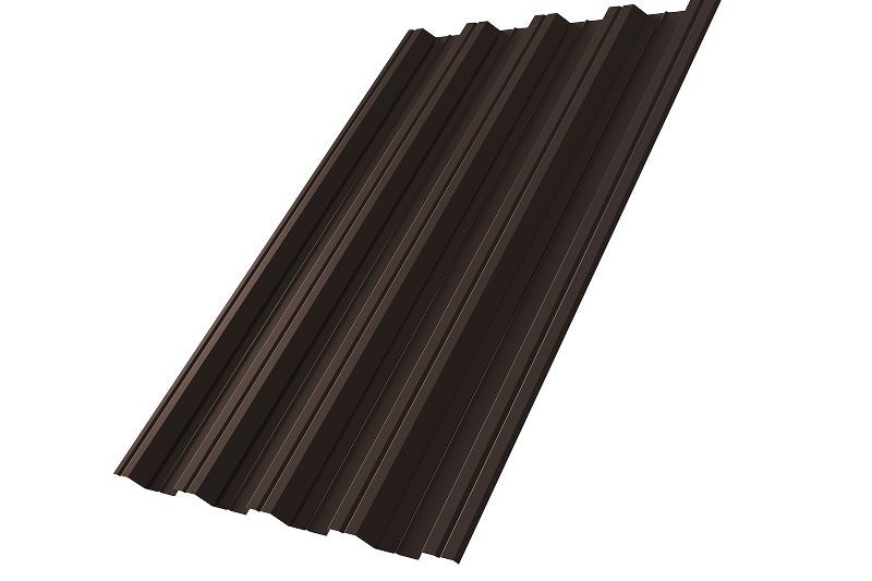Профнастил НС44R 0,5 Satin RR 32 темно-коричневый