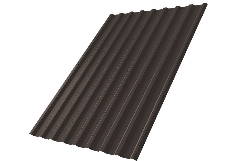Профнастил С20R 0,5 Satin Matt RR 32 темно-коричневый