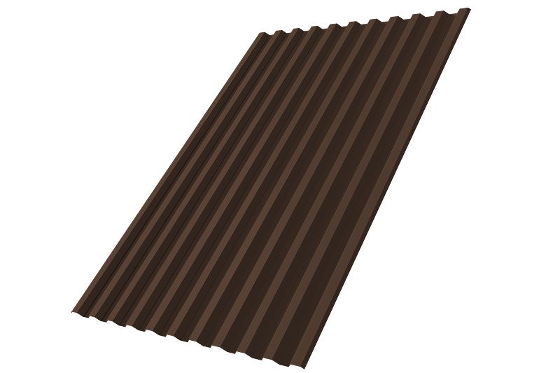 Профнастил С21R 0,5 Satin Matt RAL 8017 шоколад