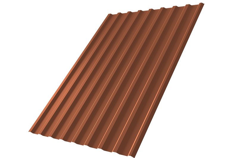 Профнастил С20R Grand Line 0,5 Velur X RAL 8004 терракота