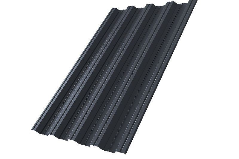 Профнастил НС44R 0,5 Velur X RAL 7024 мокрый асфальт