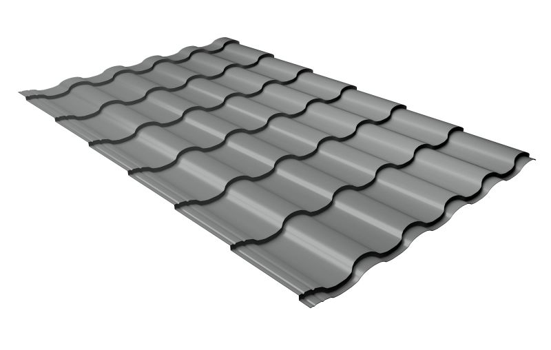 Профиль волновой  Kredo  0,45 PE RAL 9006 бело-алюминиевый