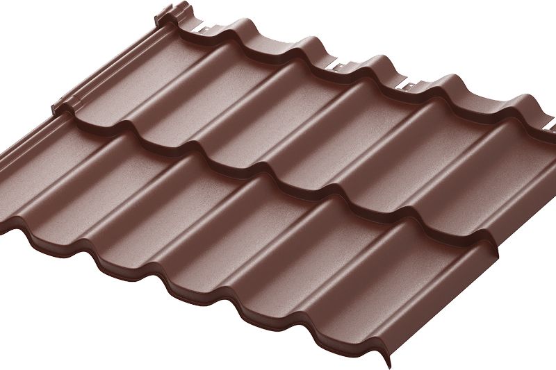 Модульная металлическая черепица Аквасистем Стокгольм PU Matt (Zn275) 0,5мм Rooftop Кашемир (лист 1185х775 мм) RAL 8017