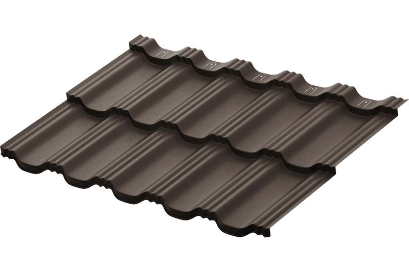 Модульная металлическая черепица Аквасистем Гётеборг PU Matt (Zn275) 0,5мм Rooftop Кашемир (лист 1205х765 мм) RR 32