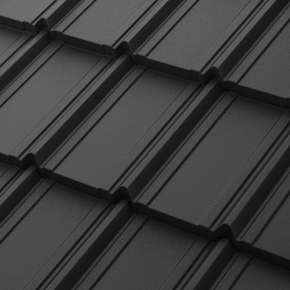 Профиль модульный  Аквасистем  Берген  XXL Сталь PE Matt (Zn180) 0,5мм Rooftop Бархат (лист 1165х865 мм) RAL9005