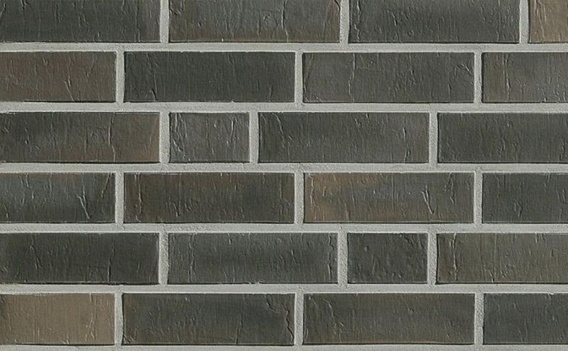 Клинкерная облицовочная плитка Roben NF14 Chelsea Basalt-bunt гладкая, 240*14*71 мм
