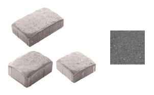 Плитка тротуарная ВЫБОР комплект из 3 видов плит Урико А.1.УР.4 гладкий цвет черный