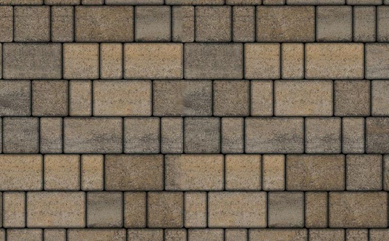 Плитка тротуарная ВЫБОР комплект из 3 видов плит Старый город Б.1.Ф.6см Искусственный камень цвет Базальт