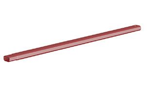Труба снегозадерживающая овальная BORGE кирпично-красная, 25*45 мм, длина 1 м