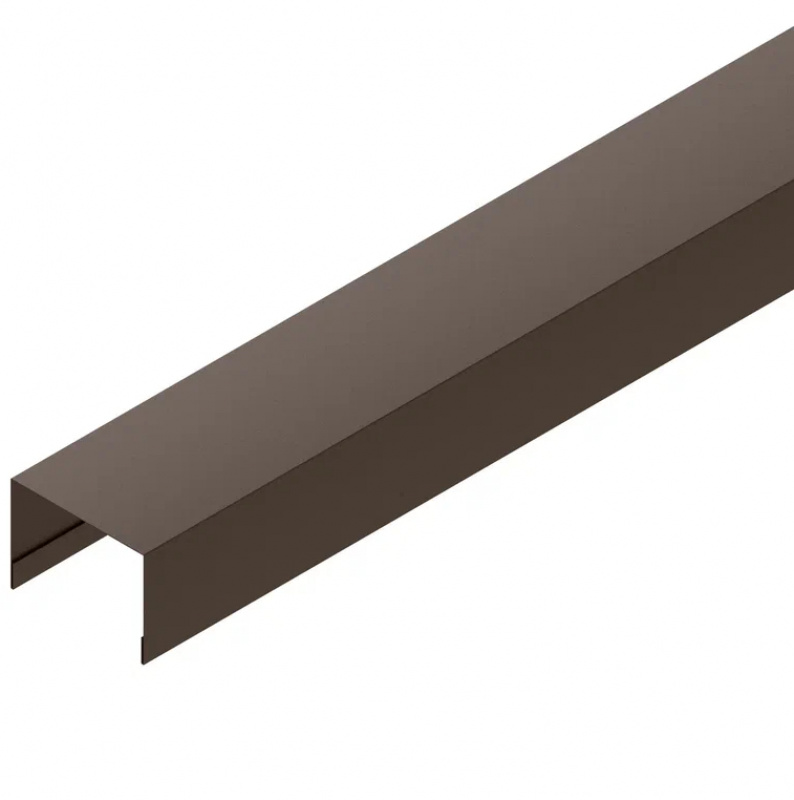 Вертикальный П-образный профиль на столб 60 (стойка) Сталь PE MATT (Zn140) 0,45мм Super Matt