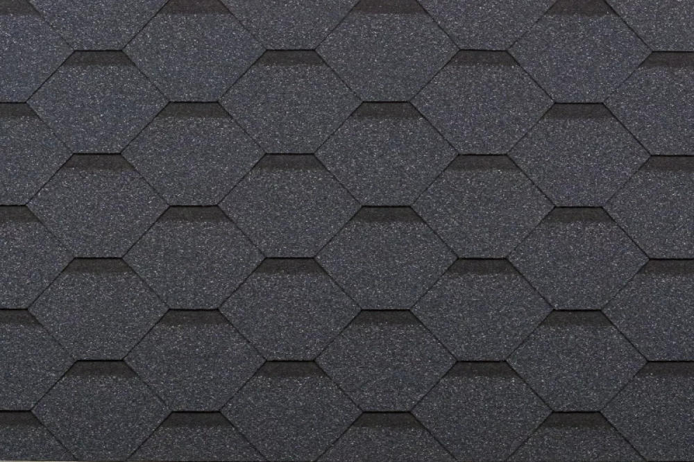 Гибкая черепица Shinglas (Шинглас) Ультра Самба ,Шунгит