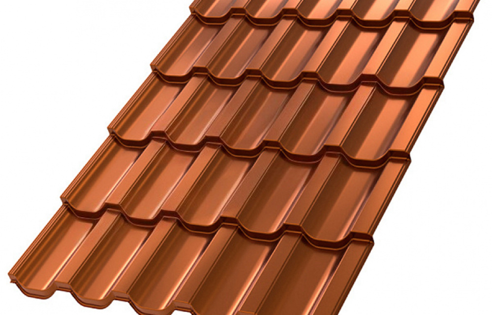 Металлочерепица МП Трамонтана-SL (AGNETA-20-Copper\Copper-0.5)