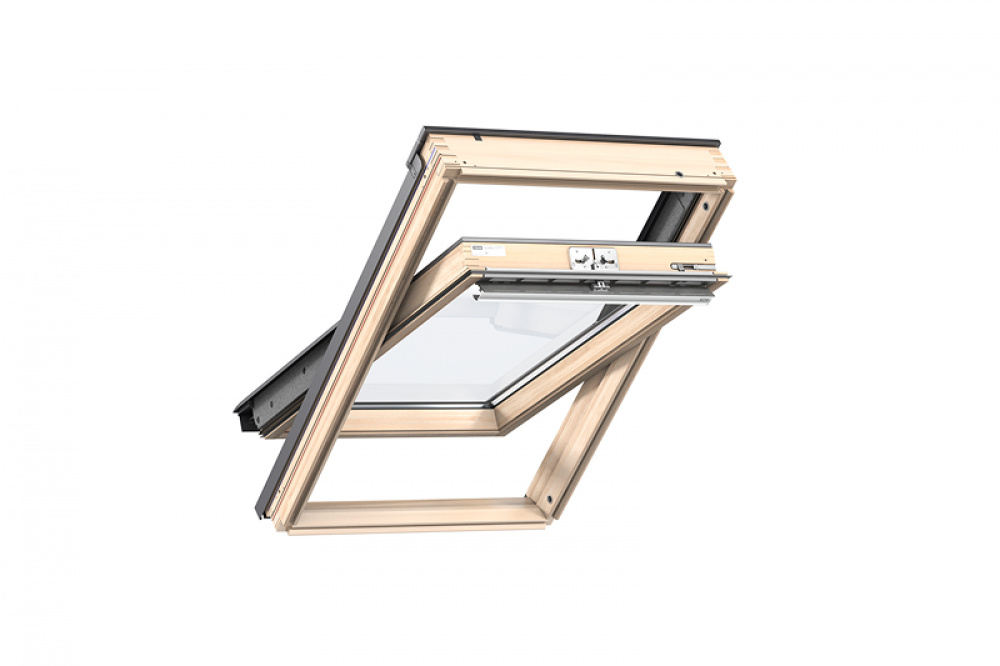 Мансардное окно Велюкс КОМФОРТ Дерево GZL MK10 1051B, 78х160 ручка снизу